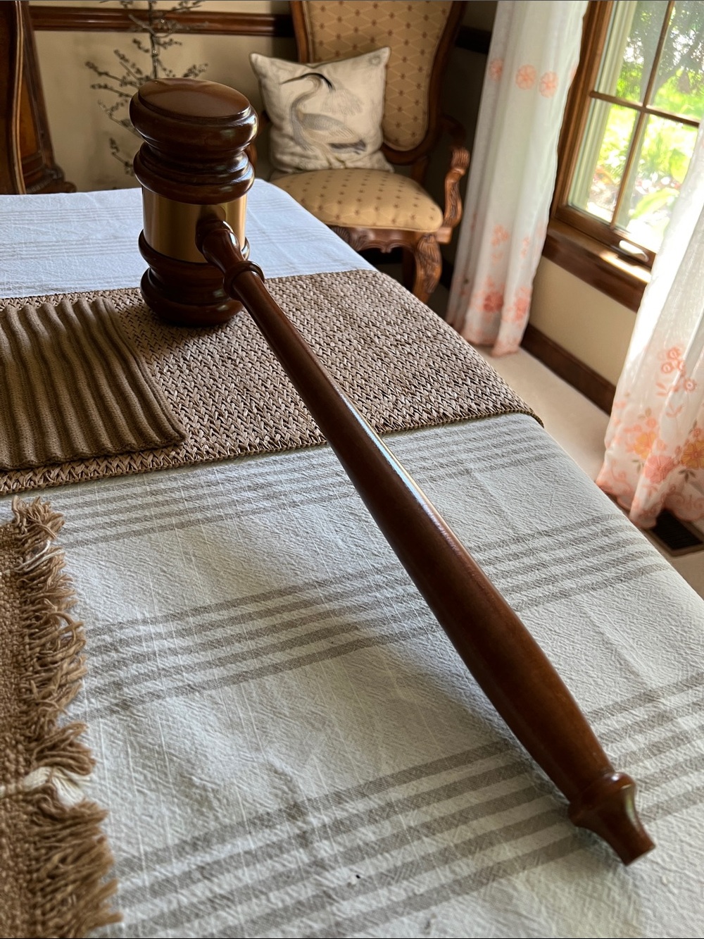 Gavel Wood, 23 1/2” in length.